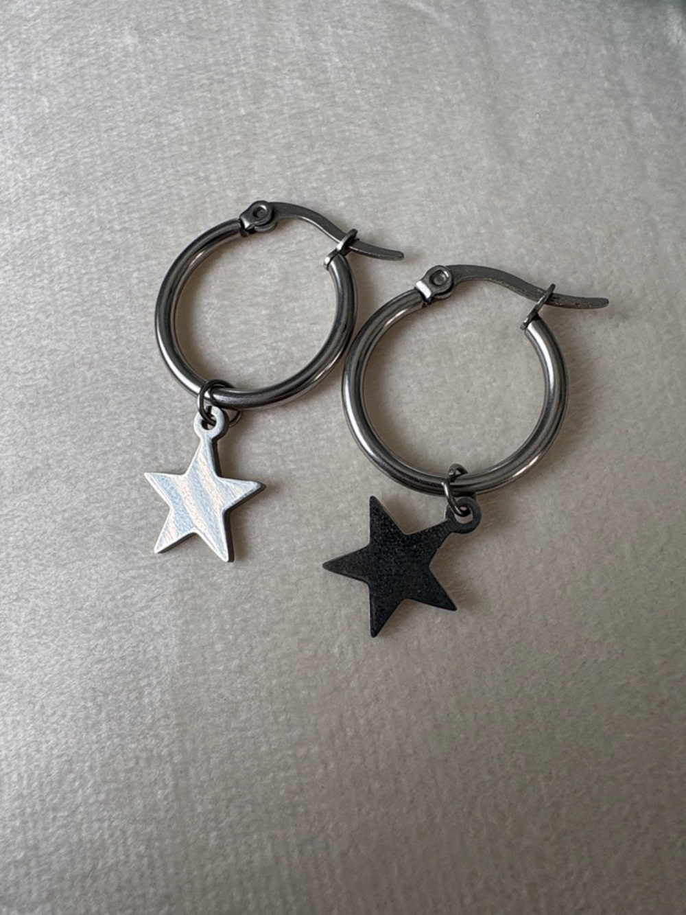 Star Hoop Earrings - Stainless Steel